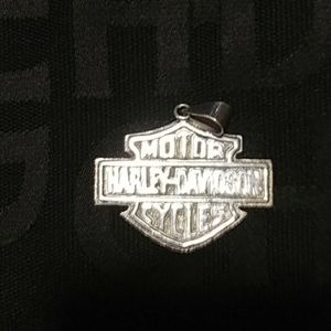 Silver Harley Davidson pendant